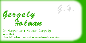 gergely holman business card